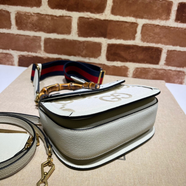 G*u*i small top handle bag with bamboo