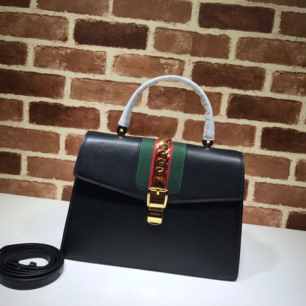 G*u*i sylvie medium top handle bag