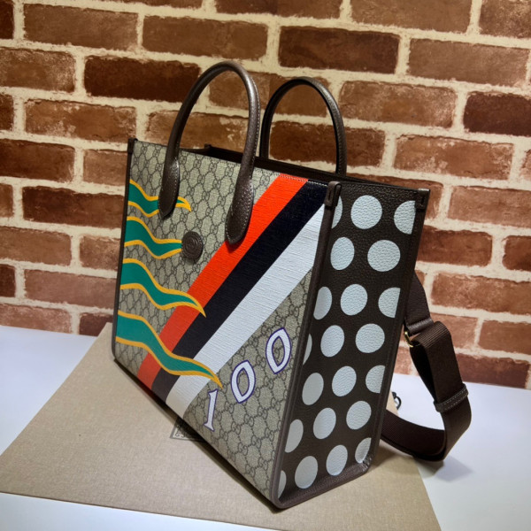 G*u*i medium tote with interlocking g