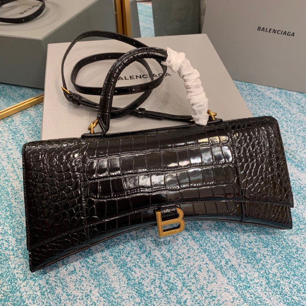 Ba*len*cia*ga  hourglass stretched top handle bag