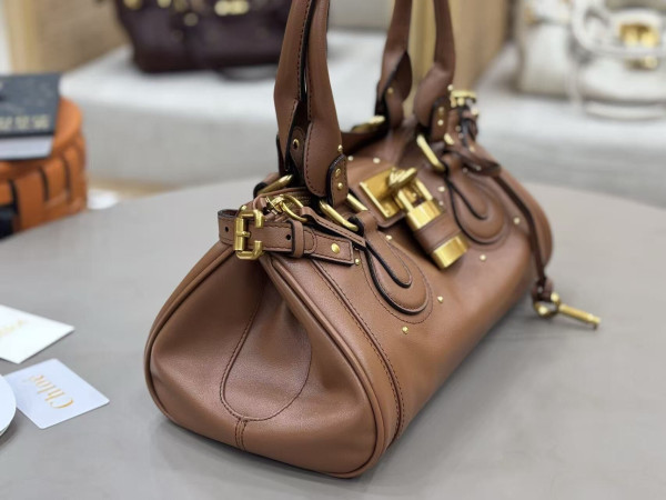 Chloe Paddington bag in grained leather - 36*18*18cm