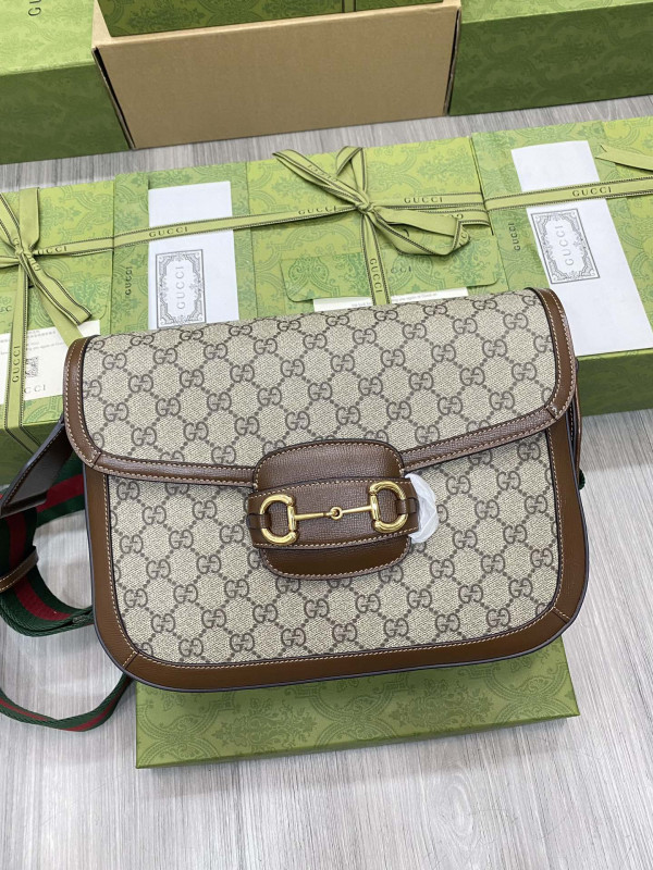 G*u*i horsebit 1955 patchwork shoulder bag