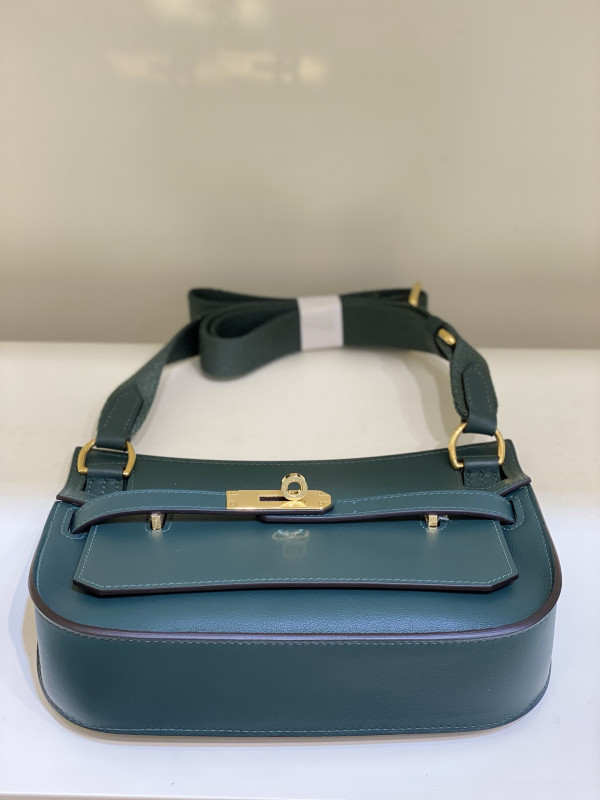 H**mes jypsiere mini bag in swift leather gris meyer